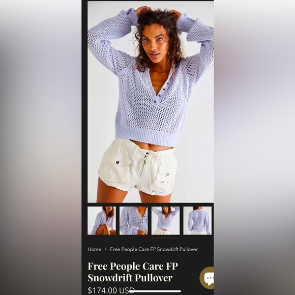 Free People Care Snowdrift Pullover Size XS - Picture 1 of 6